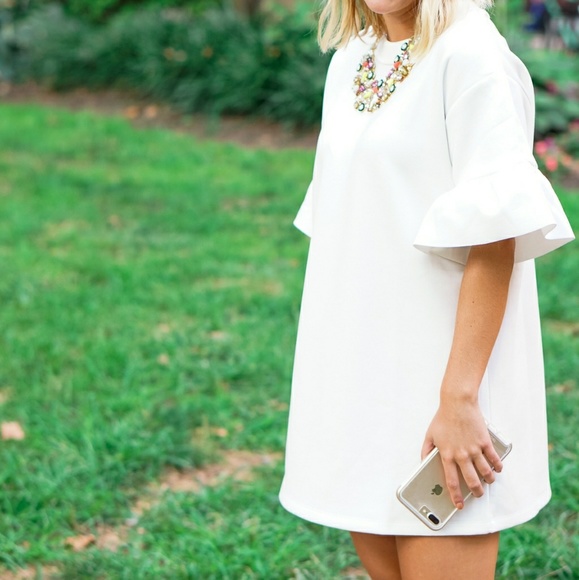 J. Crew Dresses & Skirts - Host Pick!! Jcrew Wool Ruffle Sleeve Dress in Grey